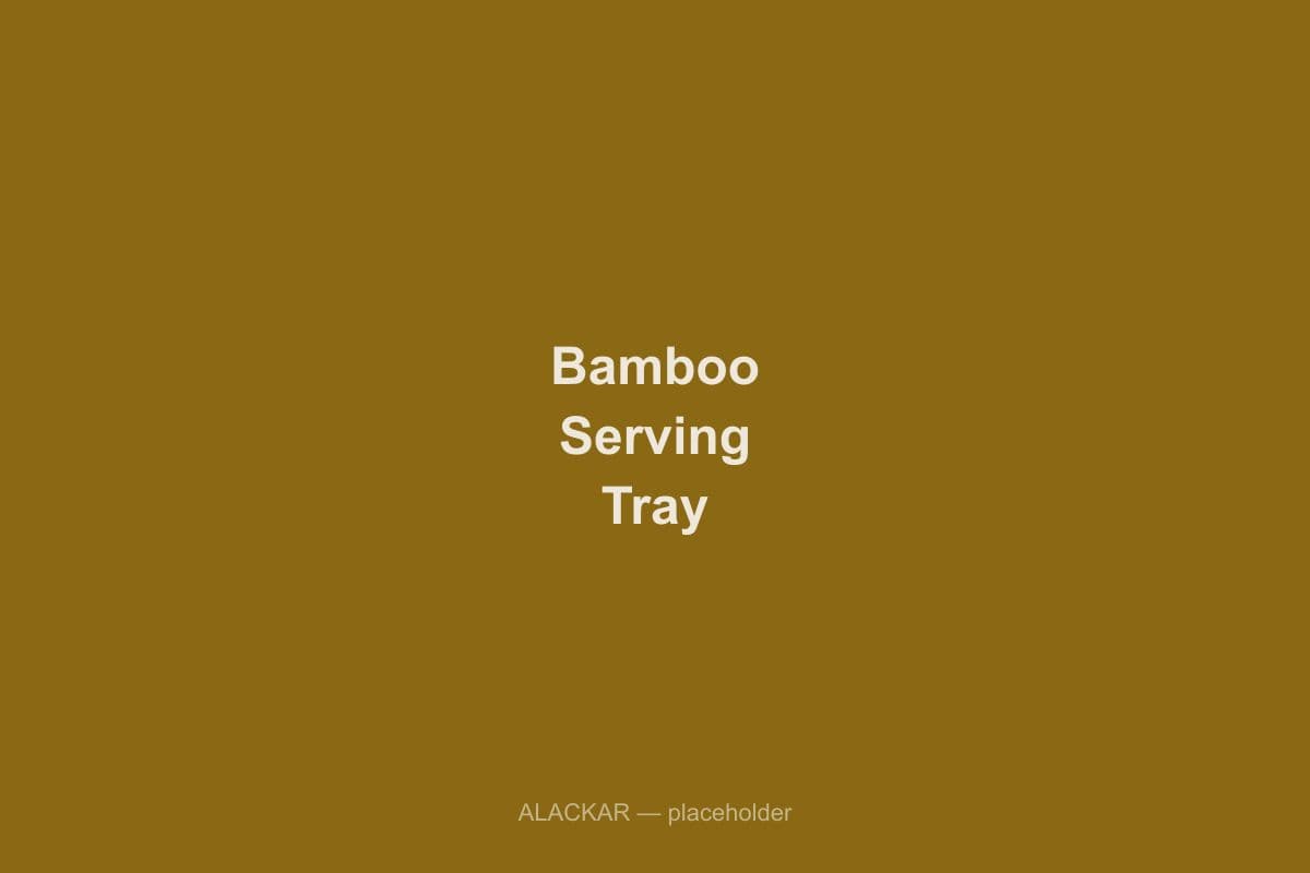 Alackar Bamboo Serving Tray in use