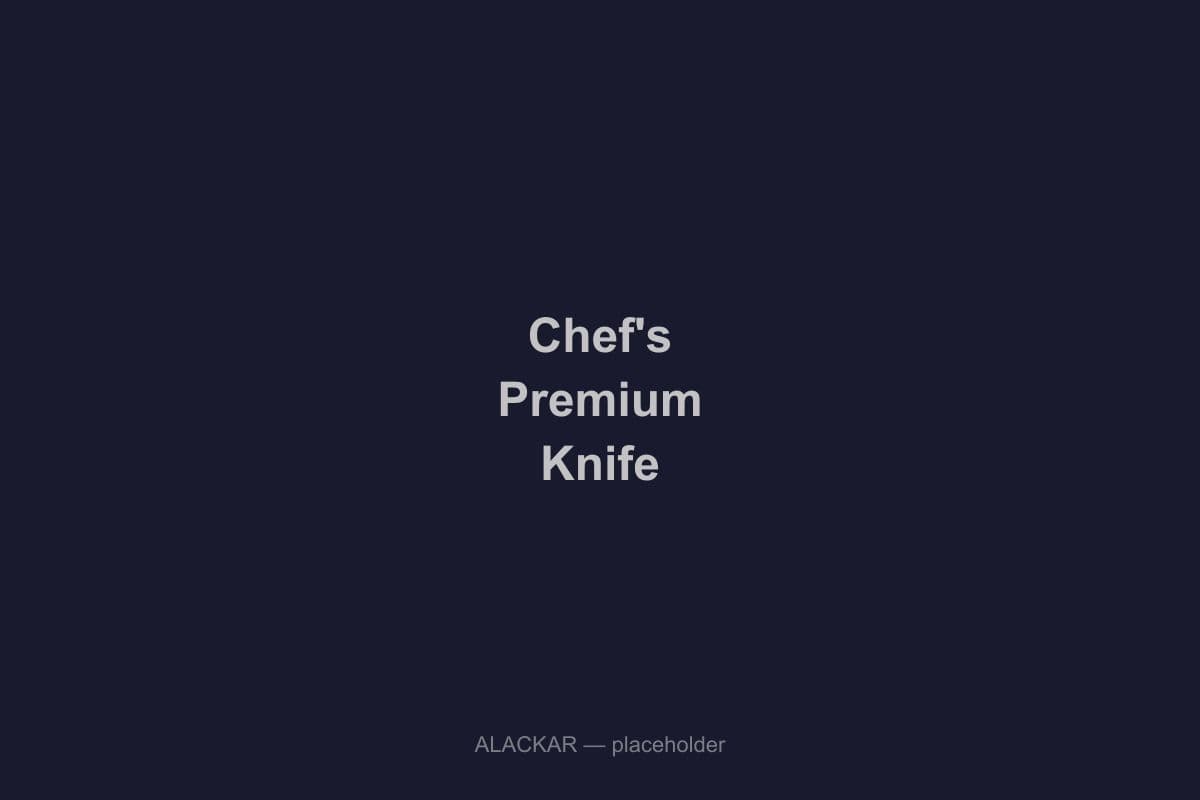 Alackar Chef's Premium Kitchen Knife in use